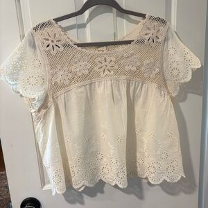 Artelier Cream Lace Blouse
